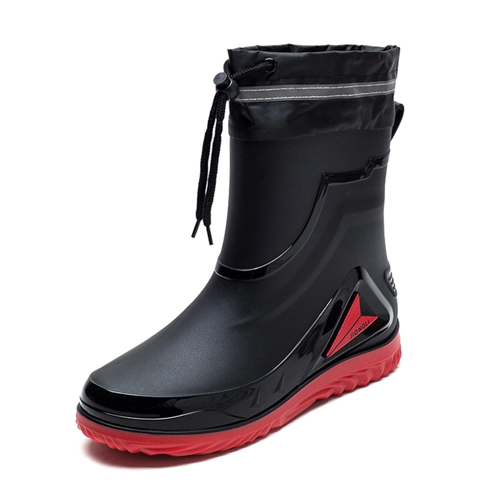 AUXDIQ Men Rain Boots Outdoor Garden Boots Waterproof Ankle Rain Shoes