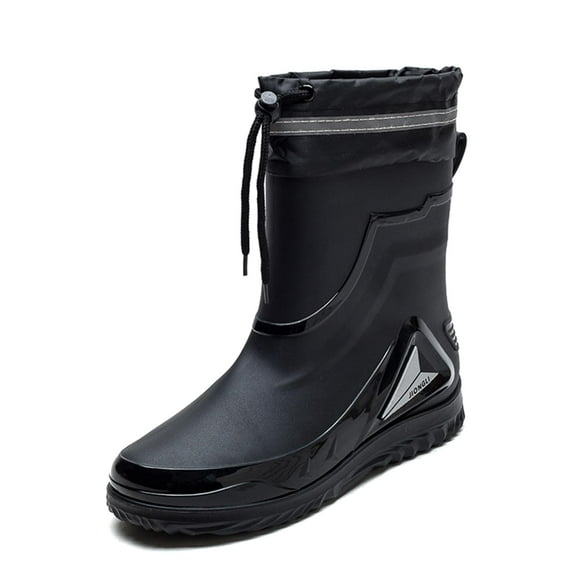 AUXDIQ Men Rain Boots Outdoor Garden Boots Waterproof Ankle Rain Shoes
