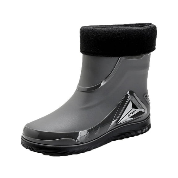AUXDIQ Men Rain Boots Outdoor Garden Boots Waterproof Ankle Rain Shoes