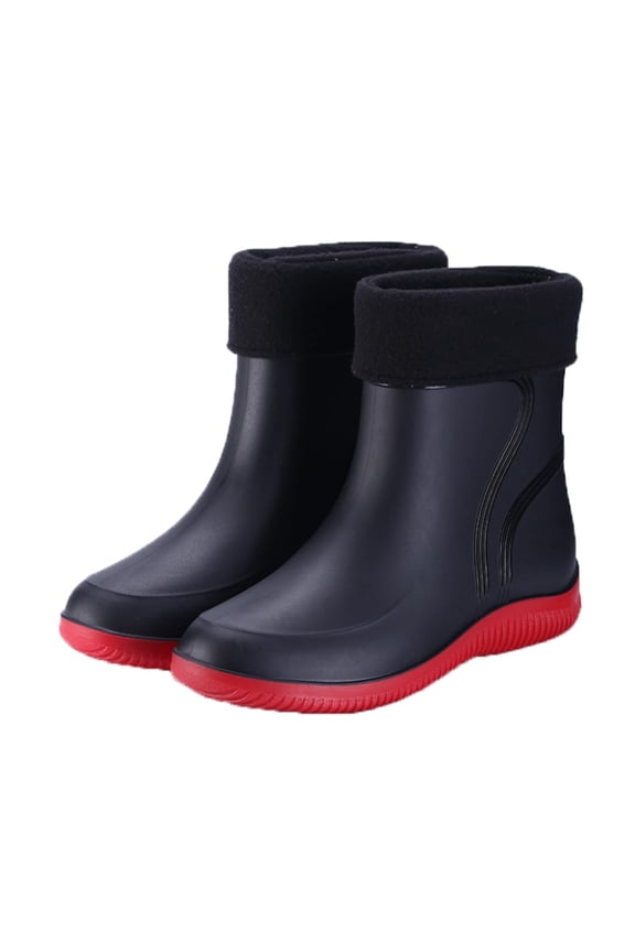 Men Rain Boots Outdoor Garden Boots Waterproof Ankle Rain Shoes
