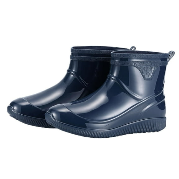 AUXDIQ Men Rain Boots Outdoor Garden Boots Waterproof Ankle Rain Shoes