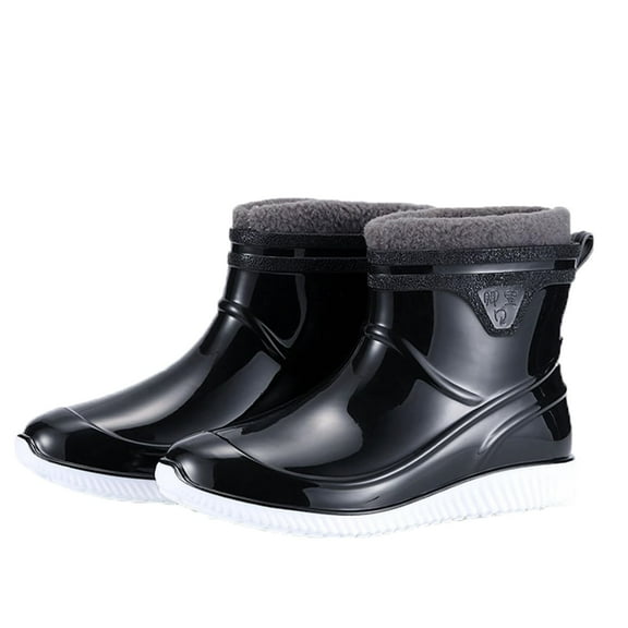 AUXDIQ Men Rain Boots Outdoor Garden Boots Waterproof Ankle Rain Shoes