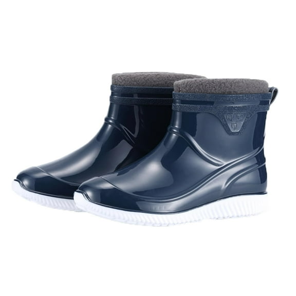 AUXDIQ Men Rain Boots Outdoor Garden Boots Waterproof Ankle Rain Shoes