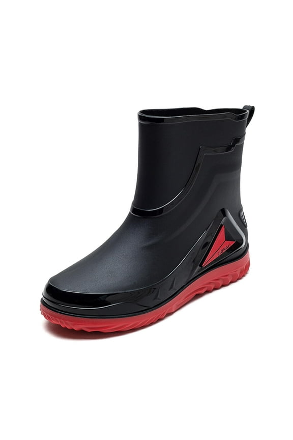 Men Rain Boots Outdoor Garden Boots Waterproof Ankle Rain Shoes