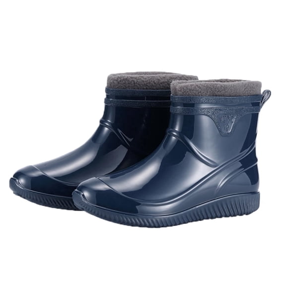 AUXDIQ Men Rain Boots Outdoor Garden Boots Waterproof Ankle Rain Shoes
