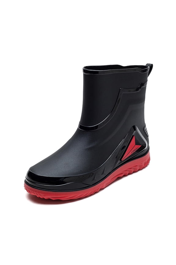 Men Rain Boots Outdoor Garden Boots Waterproof Ankle Rain Shoes