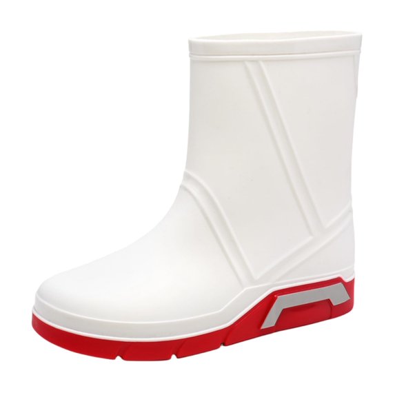 AUXDIQ Men Rain Boots Outdoor Garden Boots Waterproof Mid-calf Rain Shoes