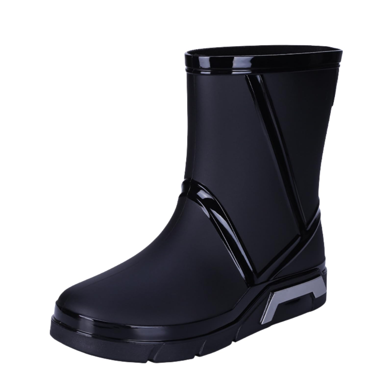 AUXDIQ Men Rain Boots Outdoor Garden Boots Waterproof Mid-calf Rain ...