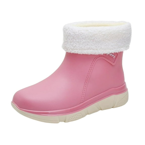 AUXDIQ Women Rain Boots Outdoor Garden Boots Waterproof Ankle Rain Shoes