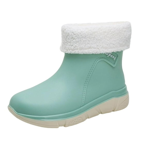 AUXDIQ Women Rain Boots Outdoor Garden Boots Waterproof Ankle Rain Shoes