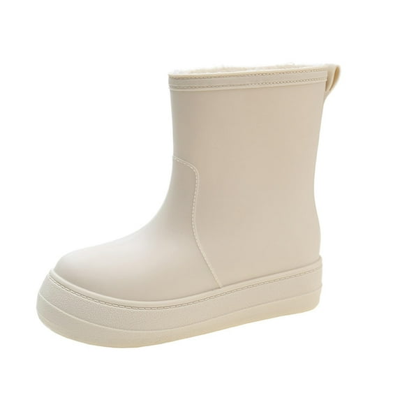 AUXDIQ Women Rain Boots Outdoor Garden Boots Waterproof Mid-calf Rain Shoes