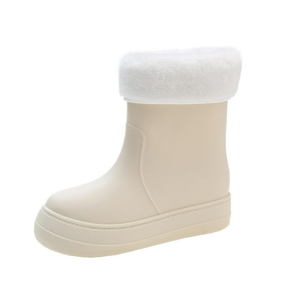 AUXDIQ Women Rain Boots Outdoor Garden Boots Waterproof Mid-calf Rain Shoes