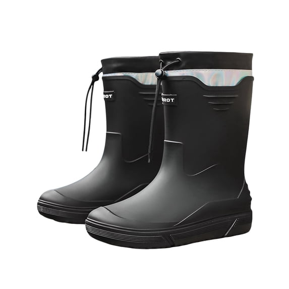 AUXDIQ Rain Boots Men Mid-calf Waterproof Rain Shoes Outdoor Garden Shoes