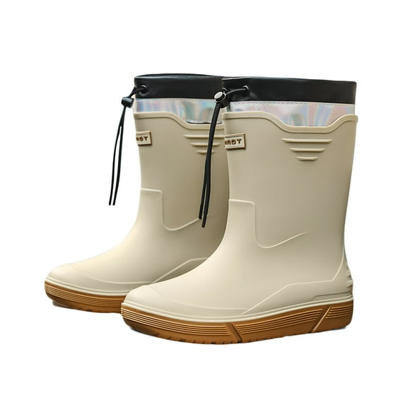 AUXDIQ Wellington Boots Men Mid-calf Wellies Waterproof Rain Boots Outdoor Garden Shoes