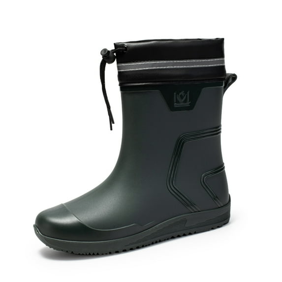 AUXDIQ Wellington Boots Men Mid-calf Wellies Waterproof Rain Boots Outdoor Garden Shoes