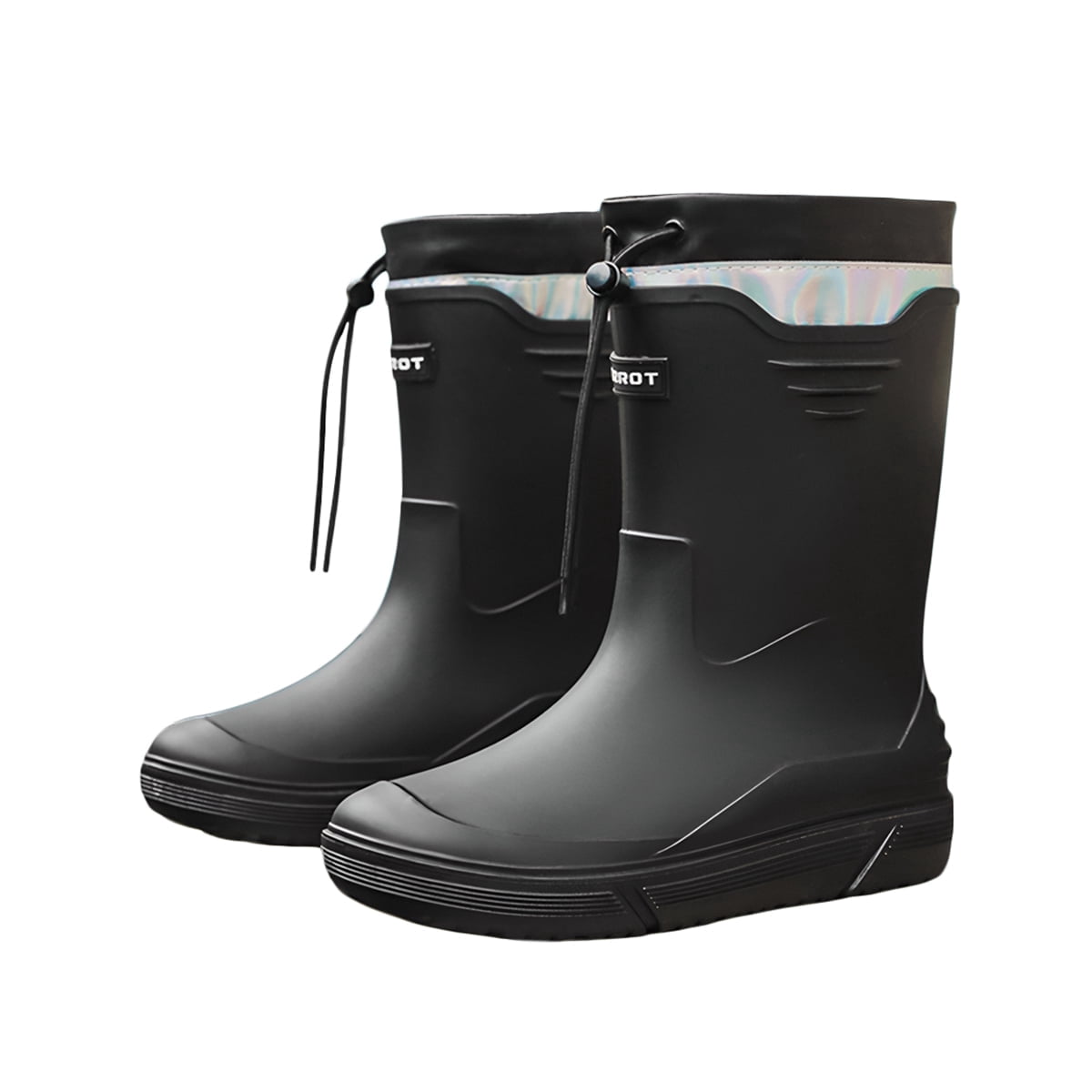 AUXDIQ Rain Shoes Men Mid-calf Boots Waterproof Rain Boots Outdoor Garden Shoes