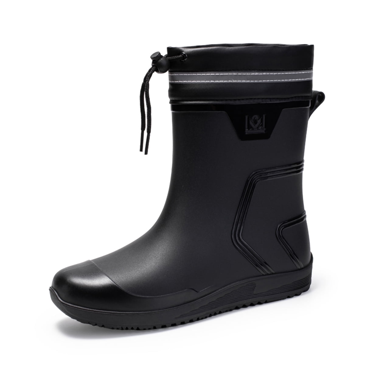 AUXDIQ Rain Shoes Men Mid-calf Boots Waterproof Rain Boots Outdoor Garden Shoes