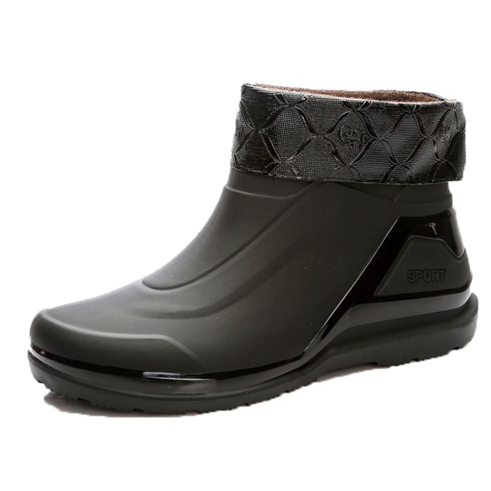 AUXDIQ Rain Boots Men Short Ankle Waterproof Rain Shoes Outdoor Garden Shoes