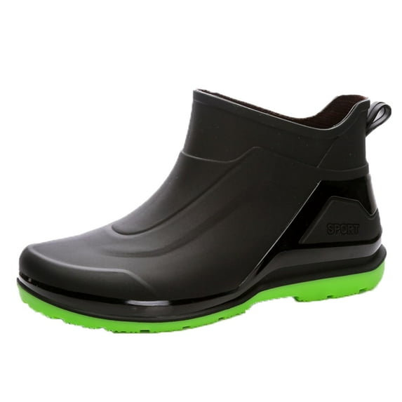 AUXDIQ Rain Boots Men Short Ankle Waterproof Rain Shoes Outdoor Garden Shoes