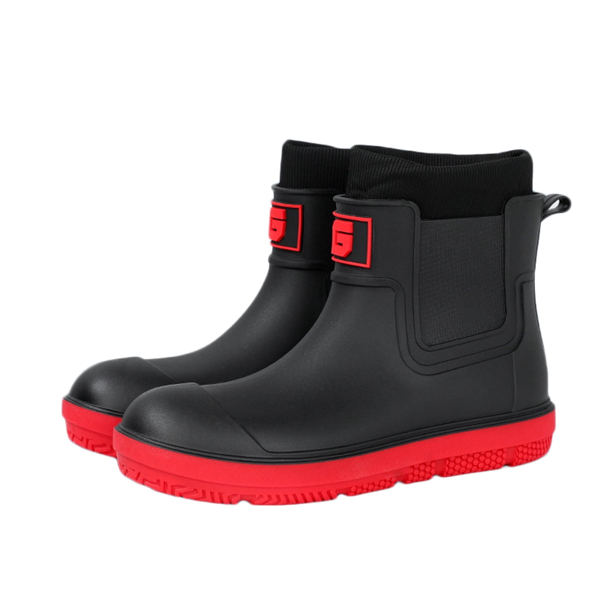 AUXDIQ Rain Boots Men Short Ankle Women Waterproof Rain Boots Outdoor Garden Shoes
