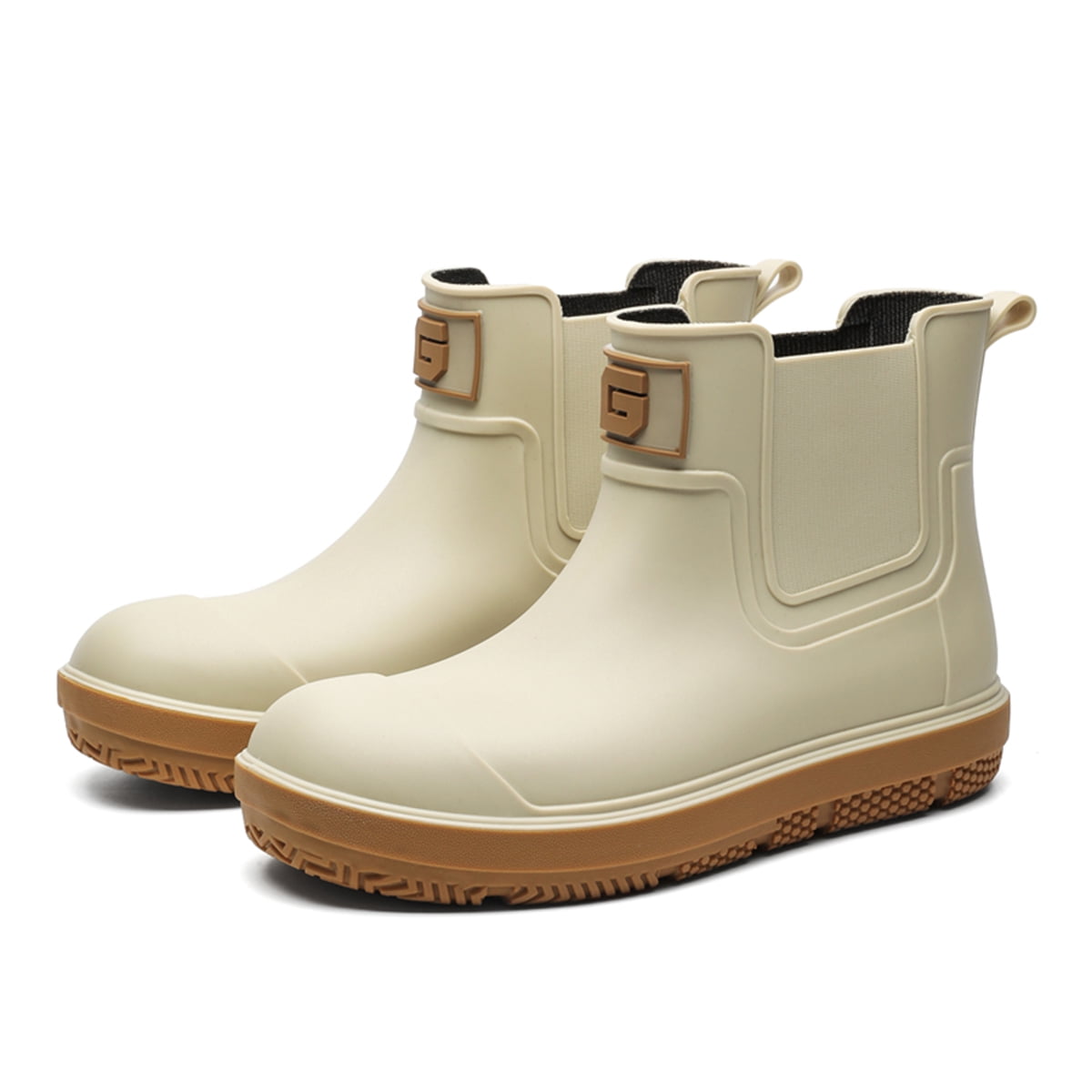 AUXDIQ Rain Boots Men Short Ankle Women Waterproof Rain Shoes Outdoor Garden Shoes