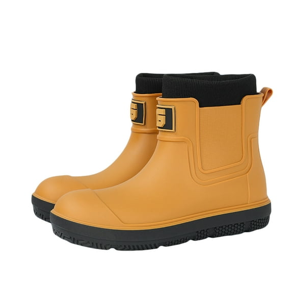 AUXDIQ Rain Boots Men Short Ankle Women Waterproof Rain Boots Outdoor Garden Shoes