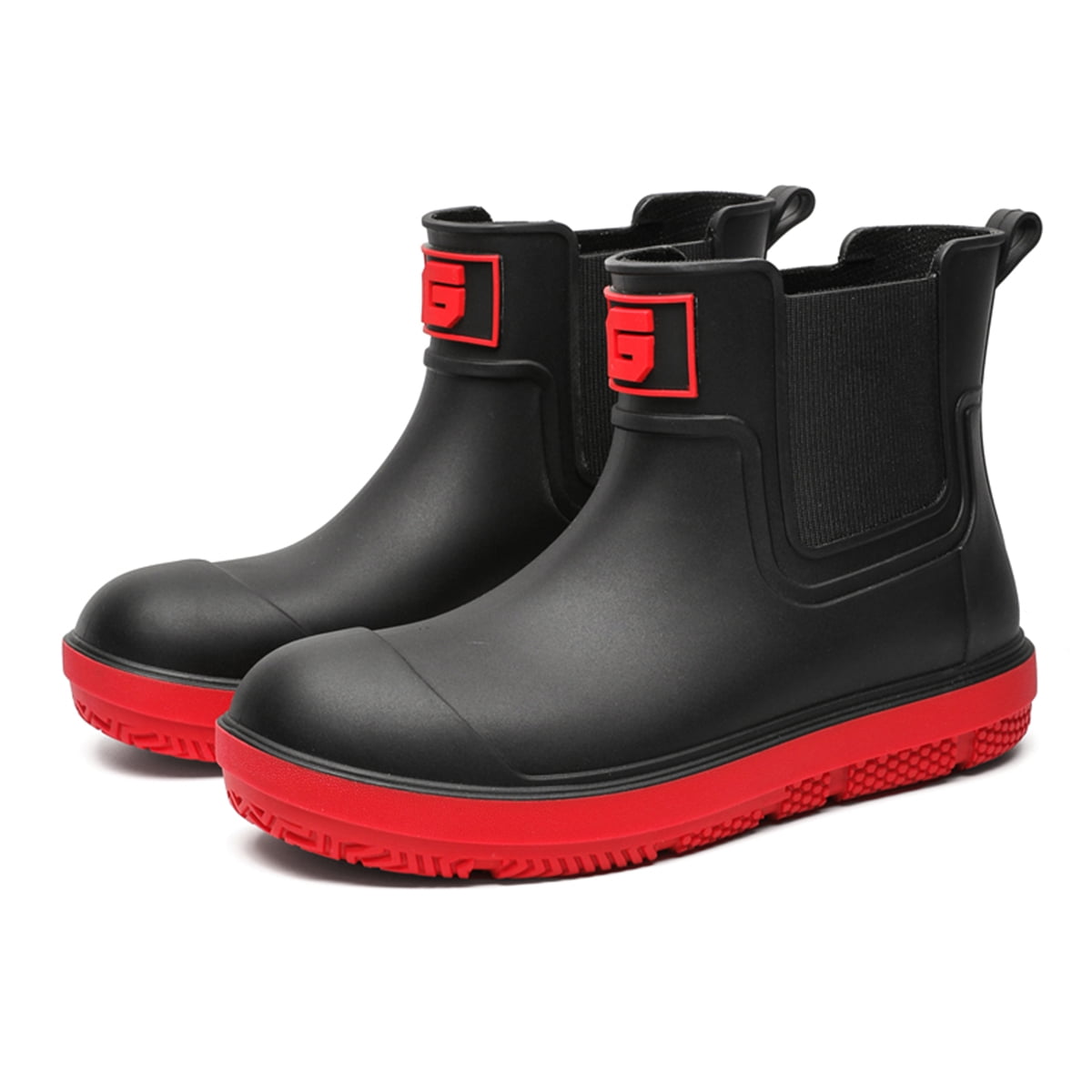 AUXDIQ Rain Boots Men Short Ankle Women Waterproof Rain Shoes Outdoor Garden Shoes