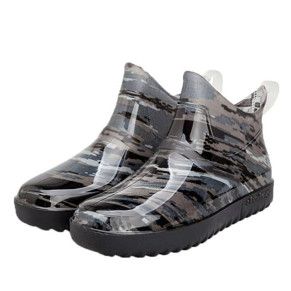 AUXDIQ Rain Boots Women Men Short Ankle Waterproof Rain Shoes Outdoor Garden Shoes