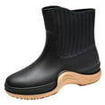 thumbnail image 1 of AUXDIQ Wellington Boots Women Mid-calf Wellies Waterproof Rain Boots Outdoor Garden Shoes Black 2.5 UK, 1 of 6