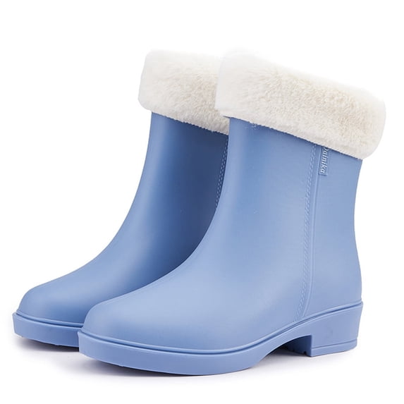 AUXDIQ Rain Shoes Women Mid-calf Boots Waterproof Rain Boots Outdoor Garden Shoes