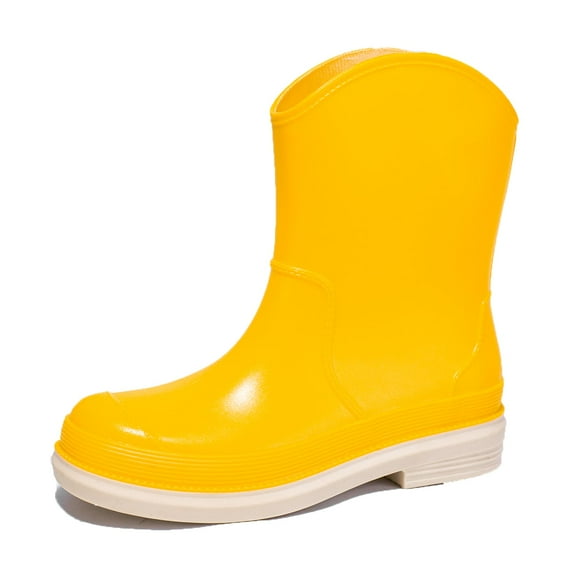 AUXDIQ Wellington Boots Women Mid-calf Wellies Waterproof Rain Boots Outdoor Garden Shoes