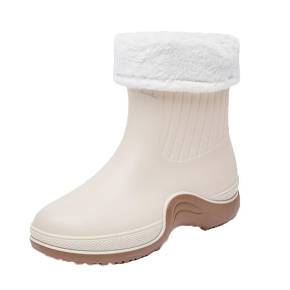 AUXDIQ Wellington Boots Women Mid-calf Wellies Waterproof Rain Boots Outdoor Garden Shoes