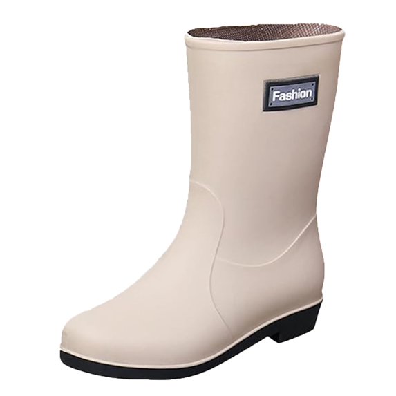 AUXDIQ Rain Shoes Women Mid-calf Boots Waterproof Rain Boots Outdoor Garden Shoes