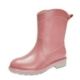 thumbnail image 1 of AUXDIQ Wellington Boots Women Mid-calf Wellies Waterproof Rain Boots Outdoor Garden Shoes, 1 of 6