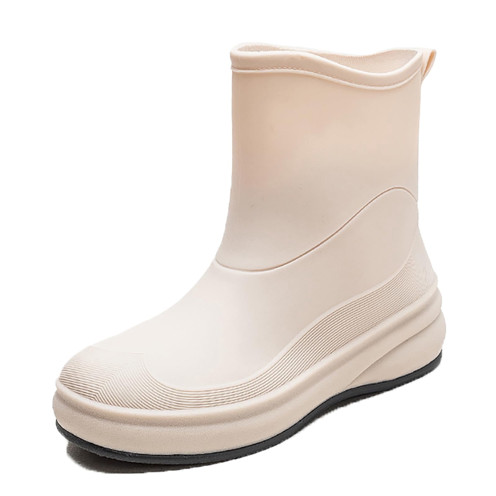 AUXDIQ Rain Shoes Women Men Mid-calf Boots Waterproof Rain Boots Outdoor Garden Shoes