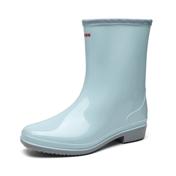 AUXDIQ Wellington Boots Women Mid-calf Wellies Waterproof Rain Boots Outdoor Garden Shoes