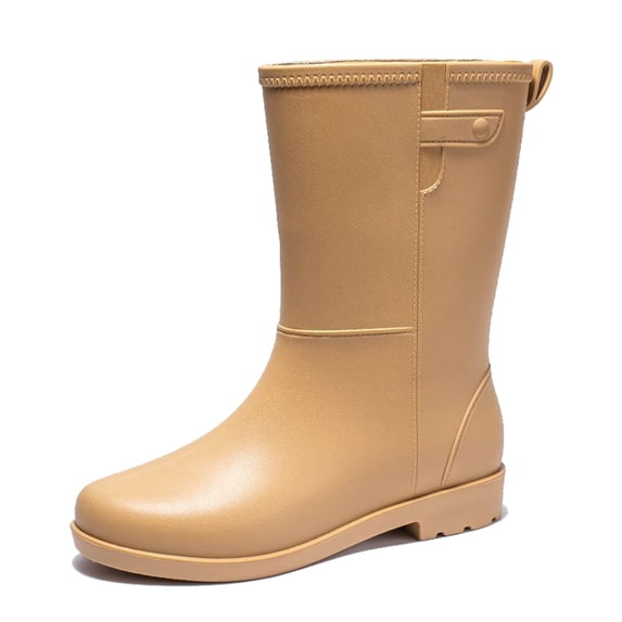 AUXDIQ Rain Shoes Women Mid-calf Boots Waterproof Rain Boots Outdoor Garden Shoes