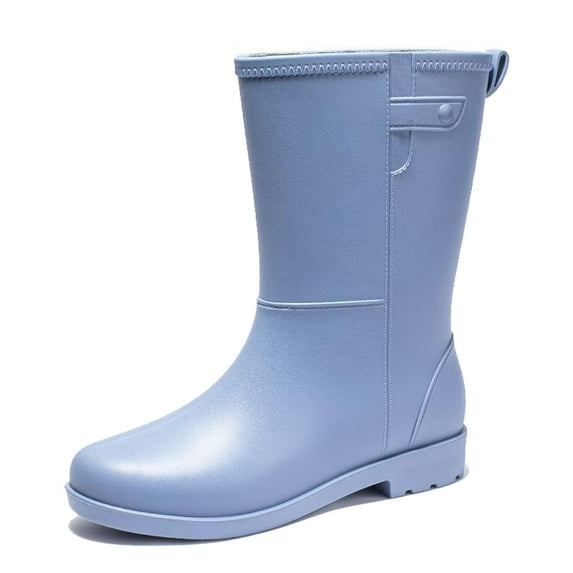 AUXDIQ Wellington Boots Women Mid-calf Wellies Waterproof Rain Boots Outdoor Garden Shoes