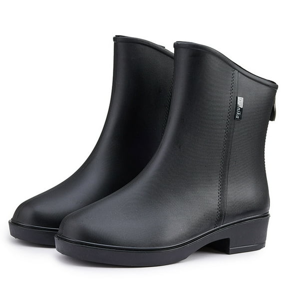 AUXDIQ Wellington Boots Women Mid-calf Wellies Waterproof Rain Boots Outdoor Garden Shoes