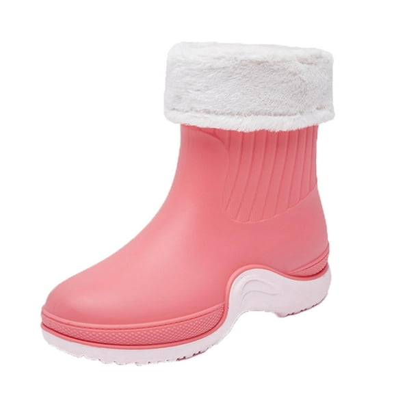AUXDIQ Wellington Boots Women Mid-calf Wellies Waterproof Rain Boots Outdoor Garden Shoes