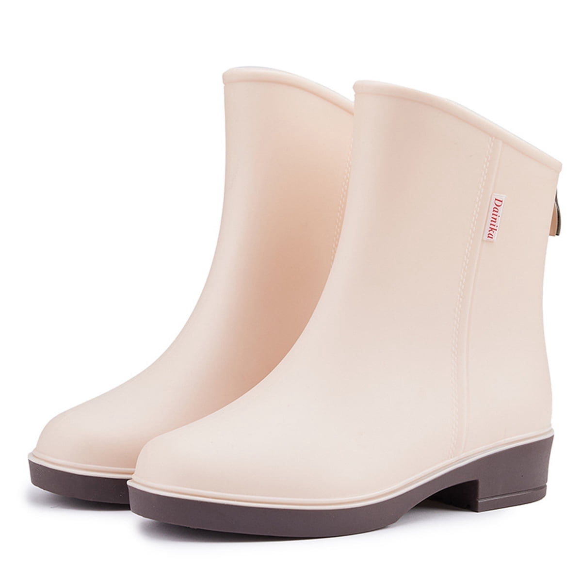 AUXDIQ Rain Shoes Women Mid-calf Boots Waterproof Rain Boots Outdoor Garden Shoes