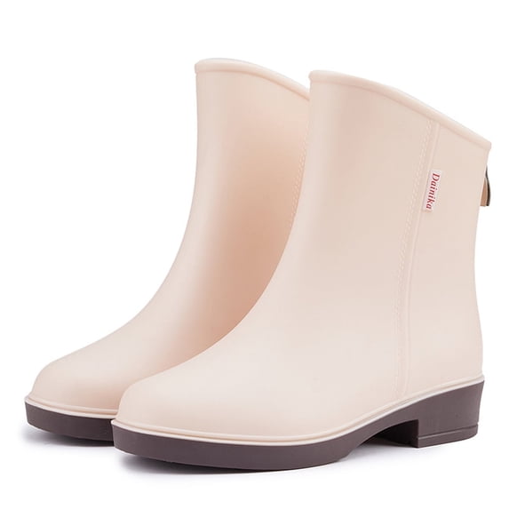 AUXDIQ Rain Shoes Women Mid-calf Boots Waterproof Rain Boots Outdoor Garden Shoes
