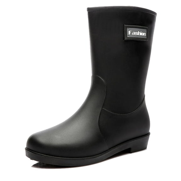 AUXDIQ Wellington Boots Women Mid-calf Wellies Waterproof Rain Boots Outdoor Garden Shoes