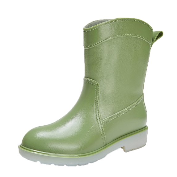 AUXDIQ Rain Shoes Women Mid-calf Boots Waterproof Rain Boots Outdoor Garden Shoes