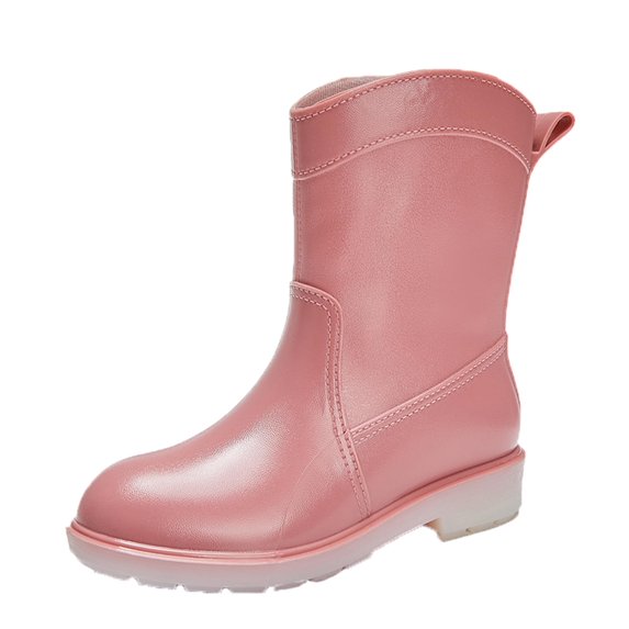 AUXDIQ Rain Shoes Women Mid-calf Boots Waterproof Rain Boots Outdoor Garden Shoes