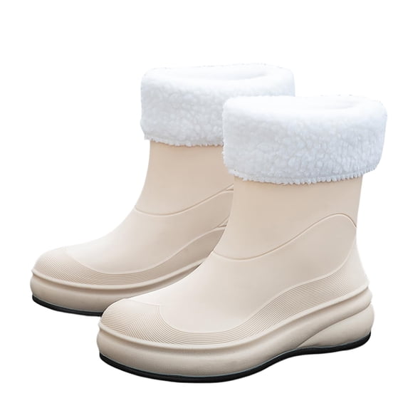 AUXDIQ Rain Shoes Women Men Mid-calf Boots Waterproof Rain Boots Outdoor Garden Shoes