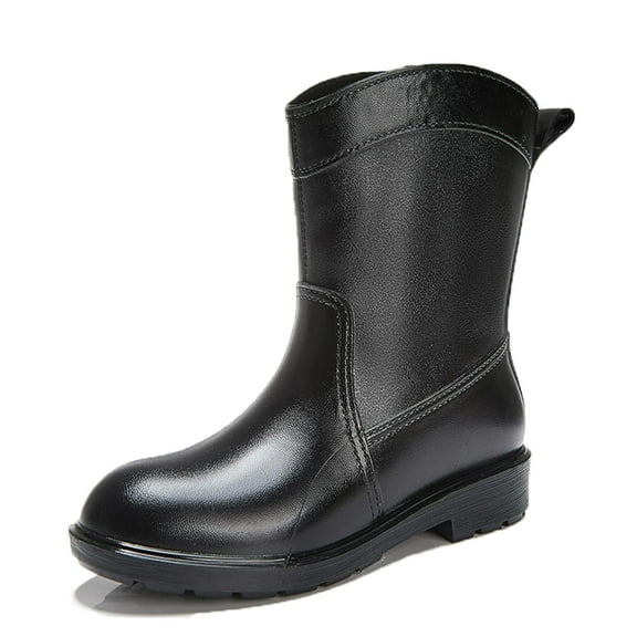 AUXDIQ Wellington Boots Women Mid-calf Wellies Waterproof Rain Boots Outdoor Garden Shoes