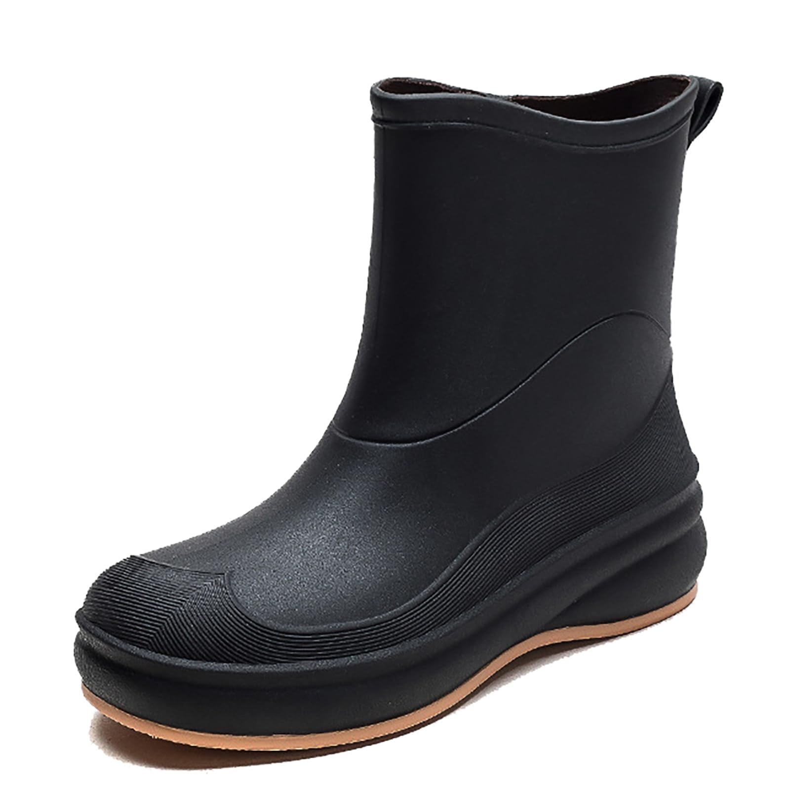 AUXDIQ Rain Shoes Women Men Mid-calf Boots Waterproof Rain Boots Outdoor Garden Shoes