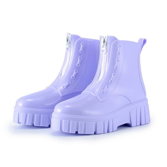 AUXDIQ Wellington Boots Women Mid-calf Wellies Waterproof Rain Boots Outdoor Garden Shoes