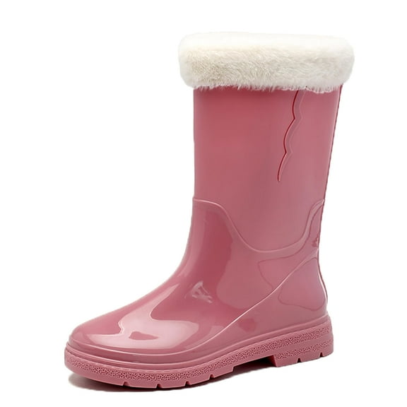 AUXDIQ Wellington Boots Women Mid-calf Wellies Waterproof Rain Boots Outdoor Garden Shoes